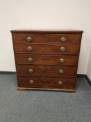 A George III mahogany secretaire chest,