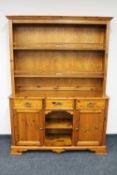 A pine kitchen dresser