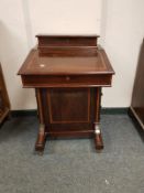 A Victorian inlaid mahogany Davenport,