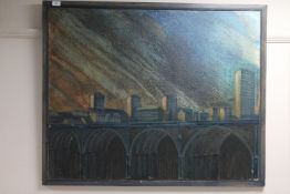 A framed Donald James White oil on canvas,