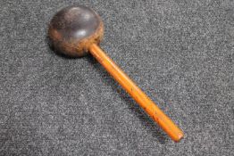 A heavy wooden club