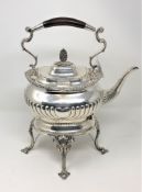 A fine Victorian silver kettle on stand, Thomas Bradbury & Sons, London 1898,