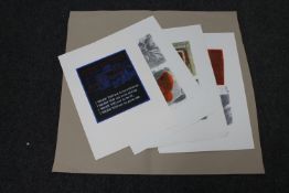 Donald James White : I Warn You Not To Be Ordinary, monoprint, signed, dated 9/6/87, 59 cm x 42 cm,