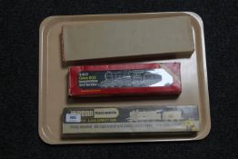 A Wren HO OO gauge engine : The Mallard and two further engines in boxes by Hornby