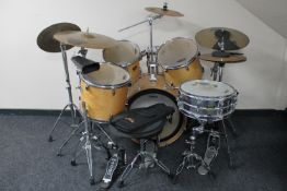 A Yamaha stage custom drum kit with Evans Genera G