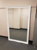 A Victorian style white overmantel mirror 106 cm x 167 cm