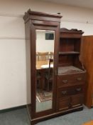 A late Victorian compactum wardrobe,