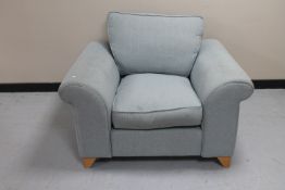 A contemporary armchair