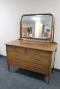A Victorian mahogany four drawer dressing chest