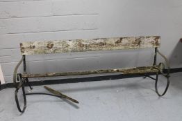 A Victorian garden bench (a/f)