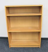 A set of Ikea open bookshelves