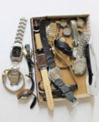 A box of lady's and gent's wristwatches - Mercier, Sekonda,