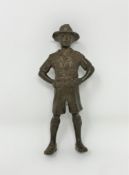 An early twentieth century bronze figure of a boy scout, height 12 cm.