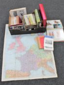 A box of Bulletin magazines, books and magazines relating to war,