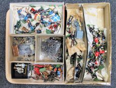 A tray of mid twentieth century lead figures - soldiers of the world,