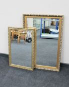 Two gilt framed mirrors