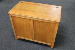 A 1930's oak blanket box