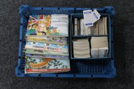 A box of Brook Bond tea card albums,