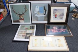 A framed signed print entitled 