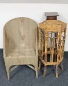 An Aesthetic bamboo hexagonal plant stand,