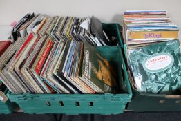 Five crates and two boxes of LP's,