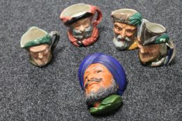 A Bossons wall mask modelled as a bearded man wearing a turban,