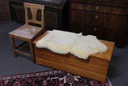 A pine blanket box,