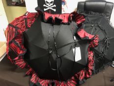 A box of sixteen frilled parasols