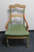 An early twentieth century pine armchair