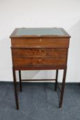 A 20th century mahogany clerk's desk on stand