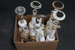 A box of continental pottery,