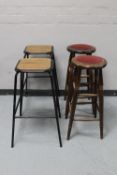 Two pairs of bar stools