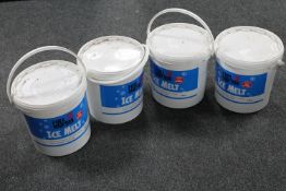 Four tubs of fuel express ice melt (10kg in each tub)