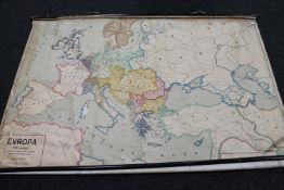 A large school map depicting Europe