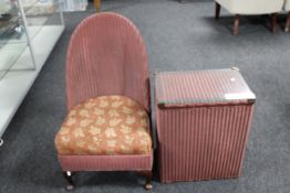 A loom linen box and bedroom chair