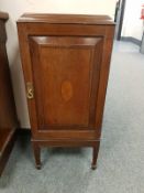 An Edwardian inlaid mahogany cabinet,