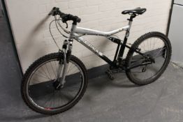 A Decathlon Rock Rider full suspension mountain bike