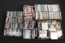 Four boxes of DVD's and CD's