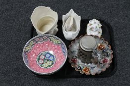 A tray of Maling bowl, continental stein,