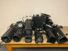 A quantity of electrical stage lighting