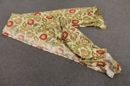 A large floral curtain