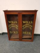 A Victorian and later display cabinet with 