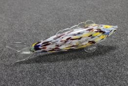 A vintage Murano glass fish