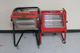 Two Clarke portable halogen heaters