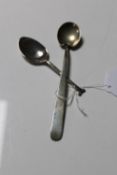 Two silver spoons