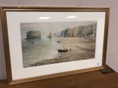 Bernard Benedict Hemy : Marsden Rock, watercolour, 50 cm x 26 cm, signed.