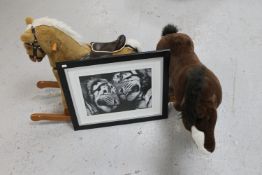 A Mamas & Papas soft toy rocking horse,