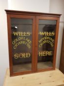 A Victorian and later display cabinet with 