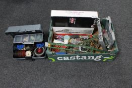 A box of assorted loose Meccano, construction set No.