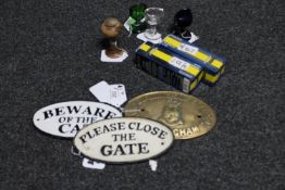 An oval brass name plate : The Birmingham Safe Co.